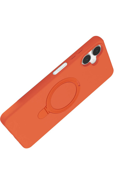 Najmaddin غطاء حماية Newface لهاتف سامسونج جالاكسي A06 مع حامل ماج سيف - برتقالي