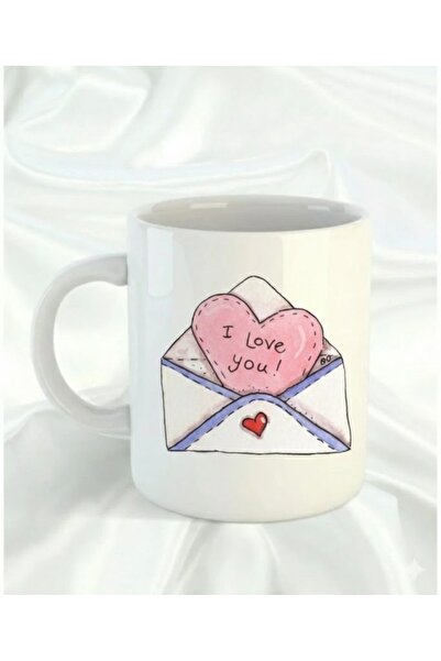 sartre art كوب أحبك - كوب هدية رومانسي لعيد الحب بنمط قلب وردي