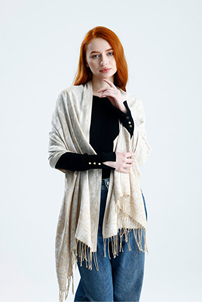 CHALE Shine Series Pashmina Shoulder Shawl - Premium Woven Double-Sided Pashm...