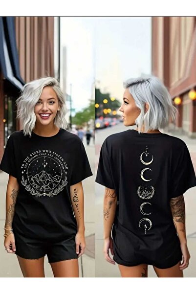 DİVİN Patterned Women's T-Shirt, Casual Graphic T-Shirt