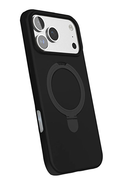 Epilons غطاء آيفون 17 ماج سيف مع حامل - أسود