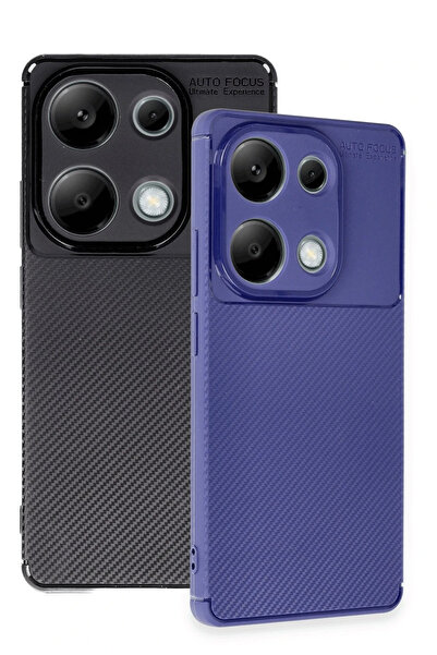 Epilons Redmi Note 13 4g Case Auto Focus Carbon Cover - Black