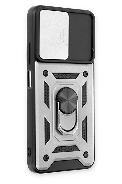 Epilons حافظة ريدمي نوت 11 تي من السيليكون مع حلقة عدسة بارس - فضي