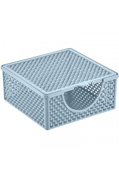 abnturk Sarmaşık Model Dantel Temalı Mavi Peçetelik 18x18x7