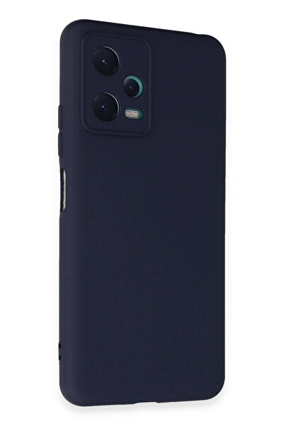 Epilons حافظة ريدمي نوت 12 5G من السيليكون المخملي الداخلي - أزرق داكن