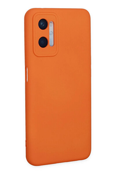 Najmaddin حافظة نيو فيس لهاتف اوبو A96 نانو اندرويد K مخمل سيليكون - برتقالي