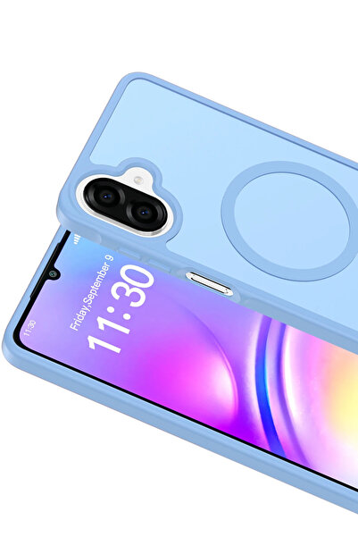 Najmaddin غطاء جوكو سامسونج جالاكسي A07 4G جوتا ماج سيف - أزرق فاتح