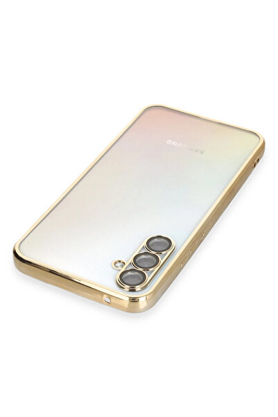 Epilons حافظة جالاكسي A54 5G من السيليكون مع عدسة - ذهبي
