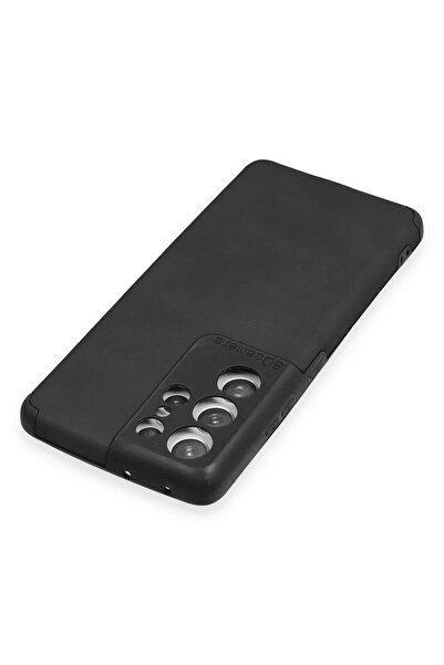 Najmaddin نيوفيس حافظة سامسونج جالاكسي S21 الترا حلقة جلدية سيليكون - اسود