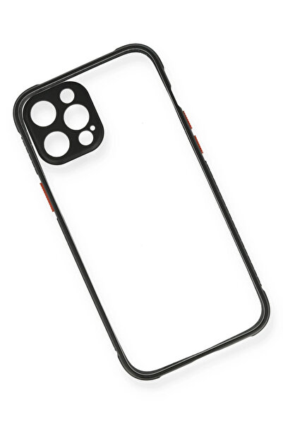 Epilons حافظة آيفون 12 ميامي شفافة من السيليكون - أسود