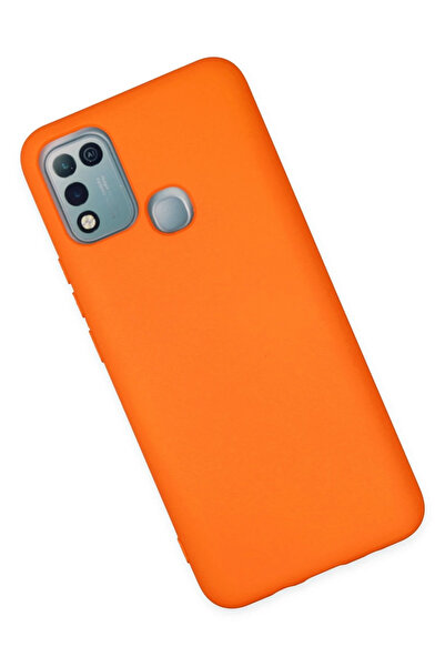 Epilons حافظة إنفينيكس 10 بلاي نانو إني مخمل سيليكون - برتقالي