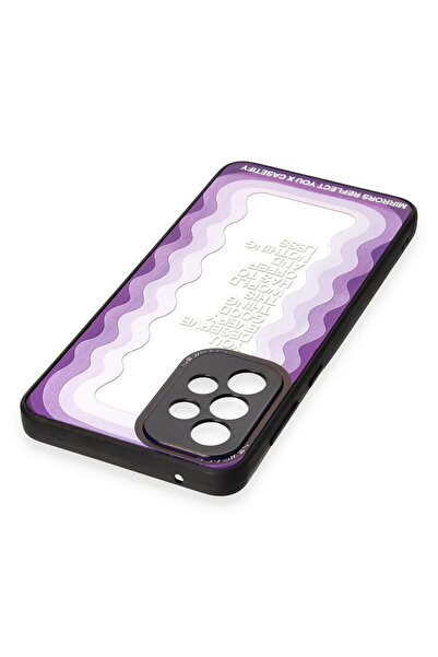 Najmaddin نيوفايس حافظة سامسونج جالاكسي A53 5G غطاء مرآة منقوش - مرآة - 5