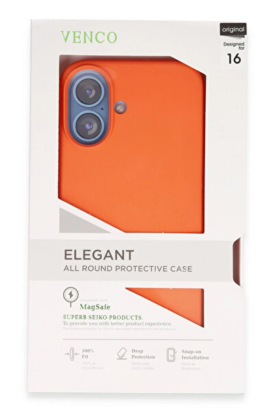 Najmaddin غطاء فينكو آيفون 16 هوم ماج سيف - برتقالي