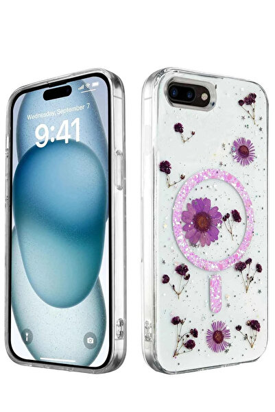 Najmaddin غطاء حماية لهاتف آيفون 7 بلس من نيو فيس، غطاء ماج سيف - أرجواني