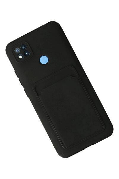 Epilons حافظة ريدمي 9C من السيليكون مع حامل بطاقات كيلفن - أسود