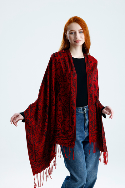 CHALE Shine Series Pashmina Shoulder Shawl - Premium Woven Double-Sided Pashm...