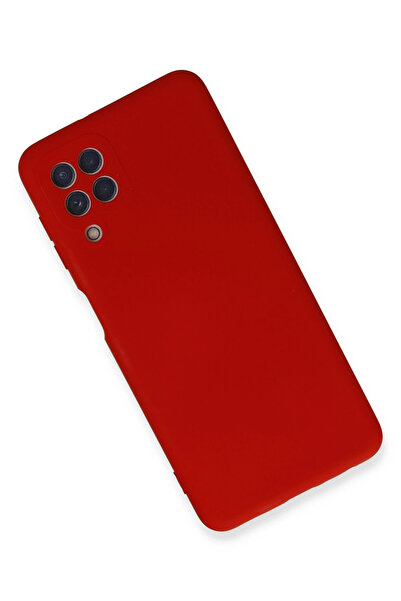 Epilons حافظة جالاكسي A22 نانو من الداخل مخملية من السيليكون - أحمر