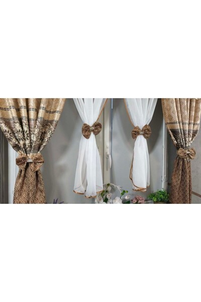 OEM Unique Curtain Set Plus Decorative Drapes for Living Room Bedroom, 4 Mete...