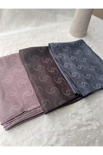 shalby شال حريري من الجاكار للنساء المحجبات (مجموعة من 3 قطع)