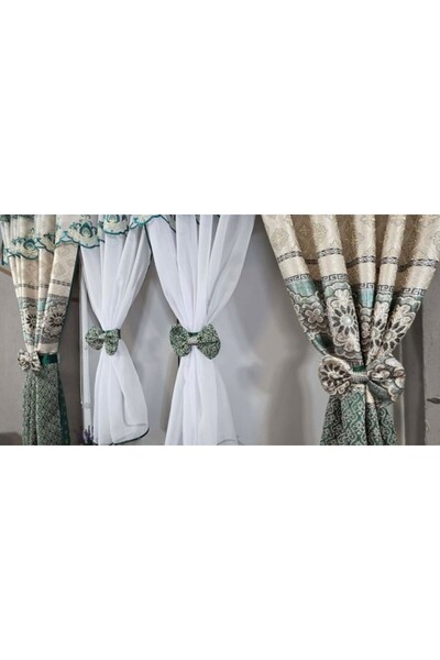 OEM Unique Curtain Set Plus Decorative Drapes for Living Room Bedroom, 4 Mete...
