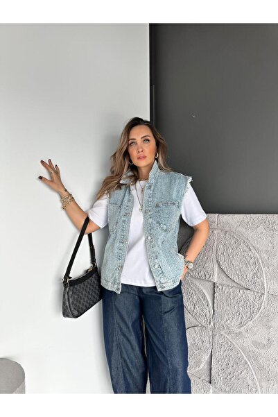 Zerrincan Giyim Mavi Cepli Tüvit Yelek