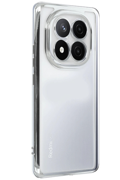 Epilons حافظة ريدمي نوت 14 5G من السيليكون مع عدسة - فضي