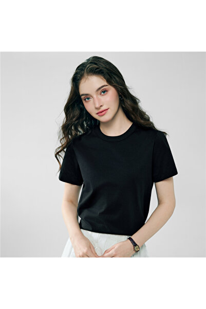 Giordano Women’s Comfort Fit Cotton Crew Neck Tee