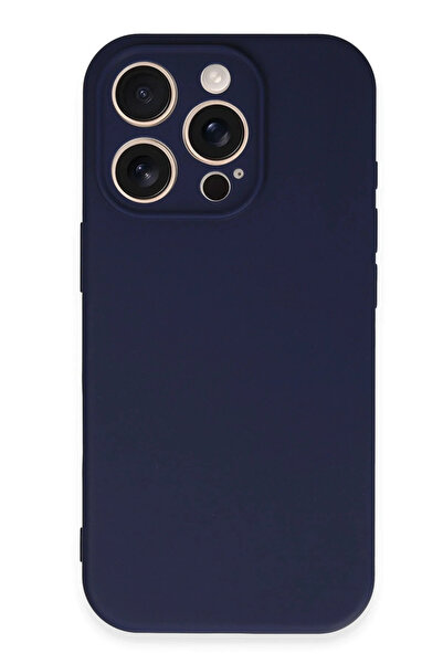 Najmaddin حافظة نيو فيس آيفون 16 برو من السيليكون - أزرق داكن