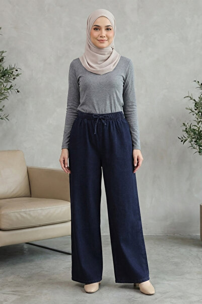 Kirazgym Women's Wide Leg Jeans – Elastic Waist, Hijab Friendly, Casual Loose...