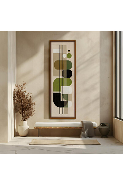 Tuba Decor Tek Parça Gerçek Ahşap dikey Panorama Çerçeveli Tablo