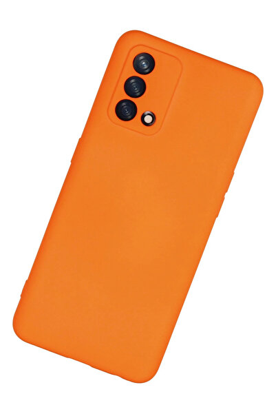 Najmaddin حافظة نيو فيس لهاتف اوبو A74 4G نانو اندرويد K مخمل سيليكون - برتقالي