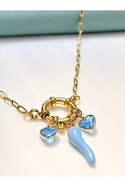 Berilya Aksesuar قلادة من الفولاذ بتصميم الحب والحظ مع شكل الفلفل الحار وتفاص...