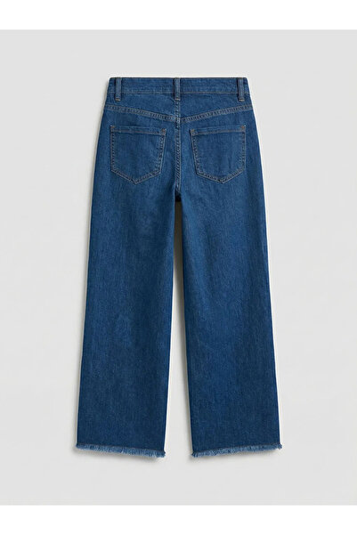 LC Waikiki LCW ECO Indigo Wideleg Kız Çocuk Jean Pantolon