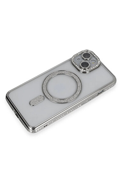 Najmaddin حافظة نيو فيس آيفون 13 جوكي سيلفر ماجنيتيك سيف - فضي