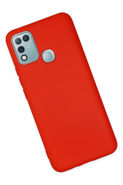 Epilons حافظة إنفينيكس 10 بلاي نانو إني مخمل سيليكون - أحمر