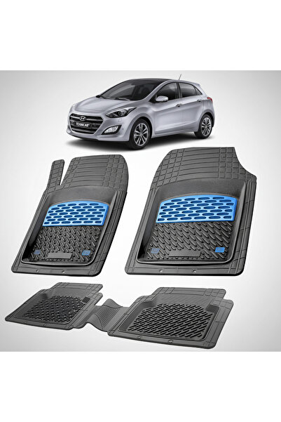 TEAMCAR Car Mats Hyundai i30 II (2012-2017) - Rubber Type Tray -Blue