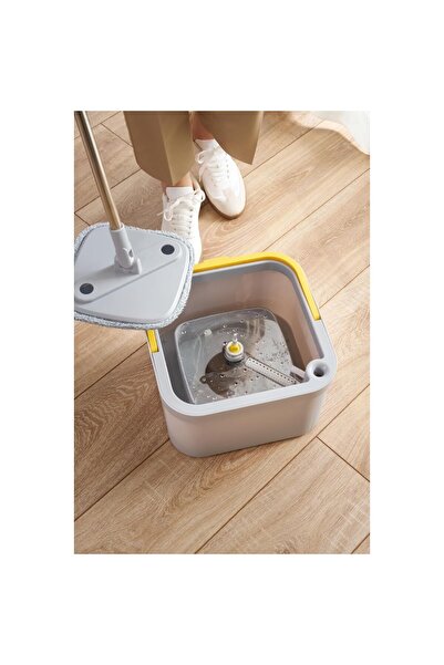 AyrStore Temiz ile Kirli Suyu Ayıran Kare Mop +2 Yedek Bez Hediyeli Otomatik ...
