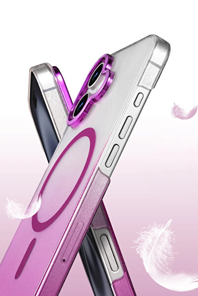 Epilons غطاء آيفون 16 اللامع بتقنية ماج سيف - وردي