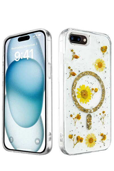 Najmaddin غطاء حماية لهاتف آيفون 7 بلس من نيو فيس، غطاء ماج سيف - ذهبي