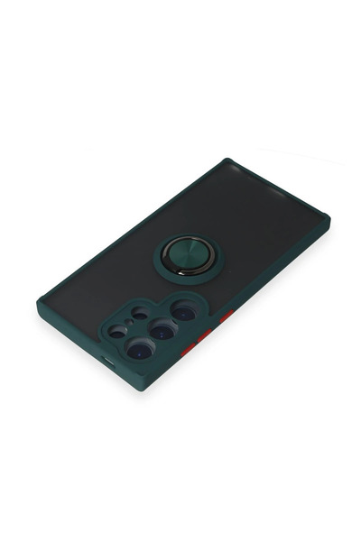 Epilons غطاء سيليكون مونتريال لجهاز Galaxy S24 مع حلقة - أخضر