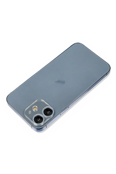 Najmaddin زجاج حماية عدسة الكاميرا من نيو فيس لهاتف آيفون 12 ميني شاين - أزرق...