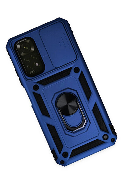 Epilons حافظة ريدمي نوت 11 من السيليكون مع حلقة عدسة بارس - أزرق داكن