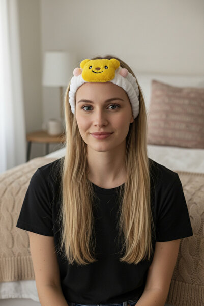 KANİNCHEN رباط شعر نسائي فائق النعومة لغسل الوجه، رباط شعر مرن للمكياج