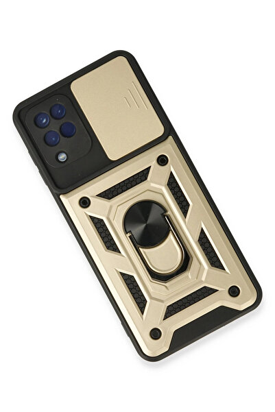 Epilons حافظة جالاكسي A22 من السيليكون مع حلقة عدسة بارس - ذهبي