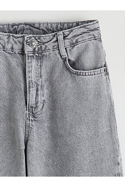 LC Waikiki Pantaloni de blugi pentru fete LCW Kids Mixed Wideleg Stoned