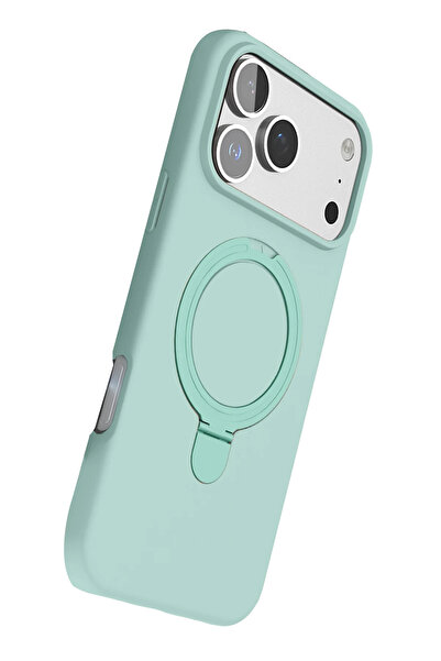 Epilons غطاء آيفون 17 ماج سيف مع حامل - أخضر مائي