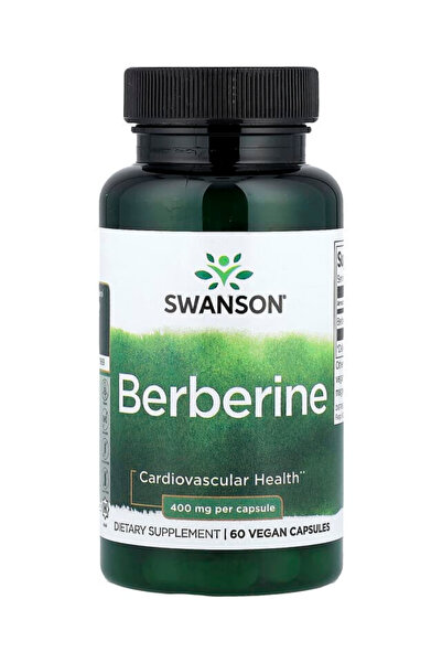SWANSON Berberine 400mg - 60 Vegan Capsules USA Menşei CardiovascularHealth*
