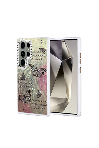 eco port Samsung Galaxy S24 Ultra Case Blade Mirrored Pattern Cover - Pattern 6
