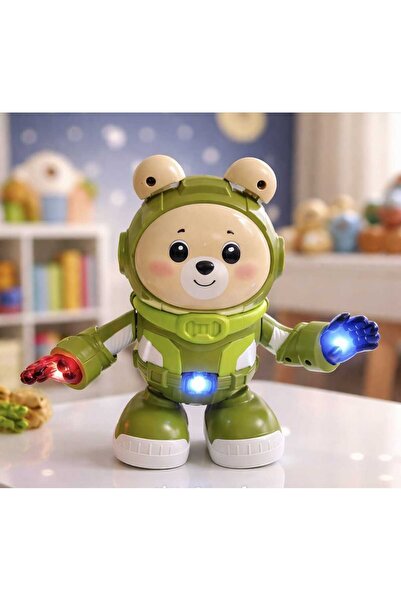FEYSSHOP Dans Eden Müzikli ve Işıklı Astronot Ayı Robot - Sesli Işıklı ve Har...