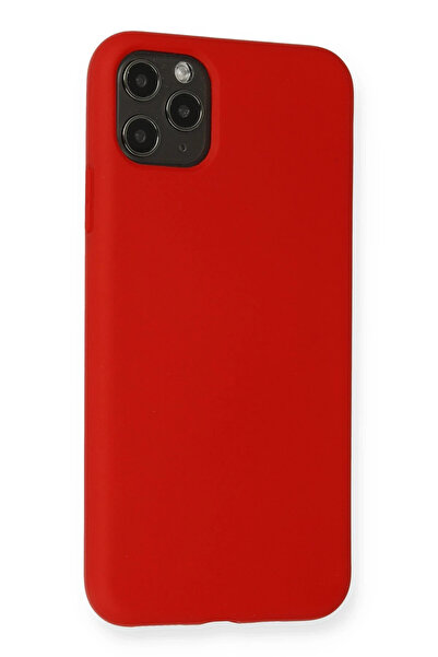 Najmaddin حافظة نانو جديدة لهاتف آيفون 11 برو ماكس من السيليكون المخملي - أحمر